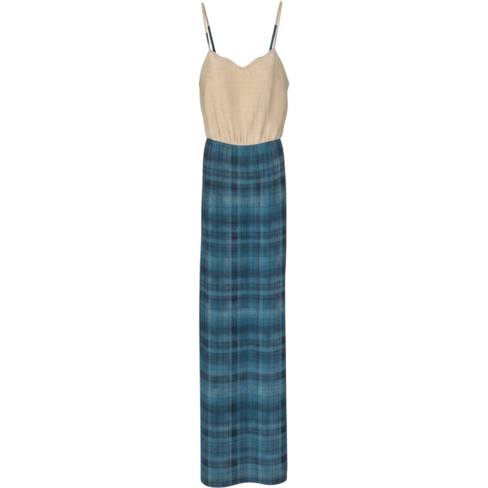 Lily Rose Maxi Dress Women Size S Blue Zig Zag Print Sleeveless - Picture 2 of 9